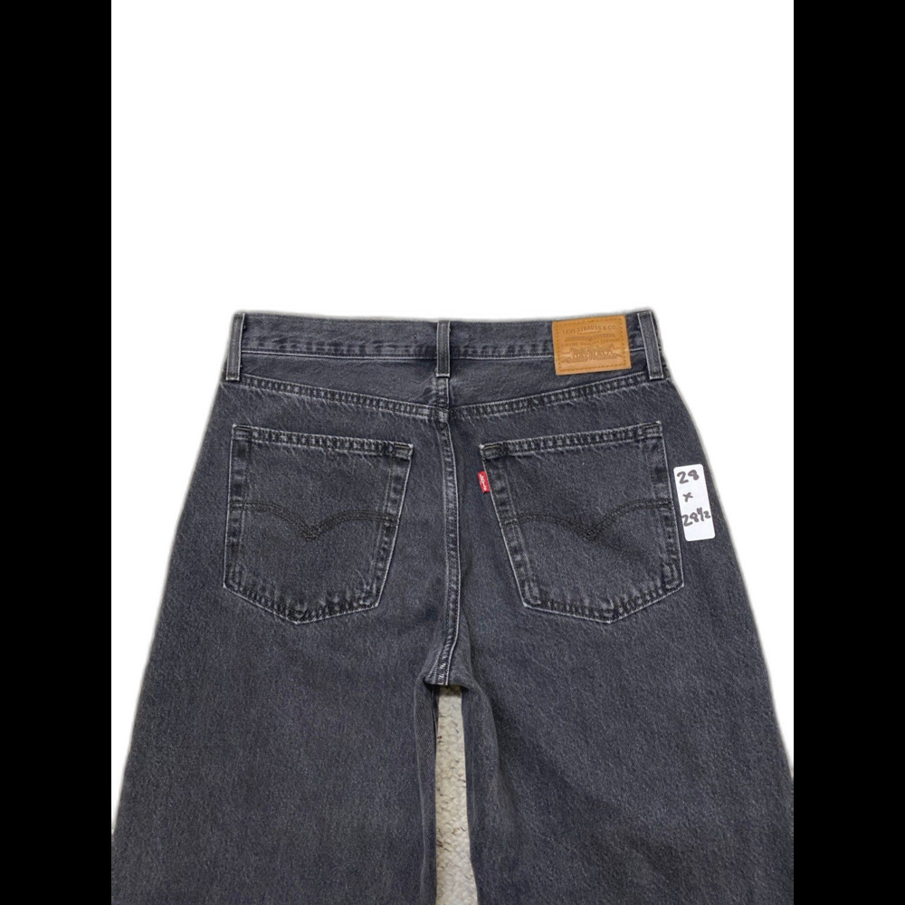 Levi’s Premium Baggy Dad Jeans Size 28 Washed Black High Rise Relaxed Wide Leg - Picture 6 of 11